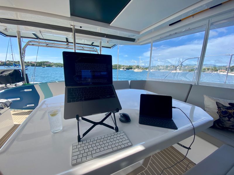 What it's like working from a sailboat